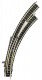 9169 Fleischmann Right hand curved point for manual operation with current-conducting frog